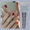 thumbnail image 2 of yingyy Faux Ongles Ensemble Brillant Style Français Résistant aux Rayures Ongles Pressés Forte Viscosité Réglable Manucure Solide Autocollants Type 1 Type 3, 2 of 6