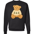 thumbnail image 2 of Inktastic Vintage Teddy Bear in Sweater with Christmas Trees Adult Sweatshirt, 2 of 4