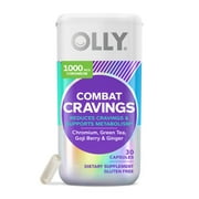 OLLY Combat Cravings Capsules, Metabolism Support Supplement, Chromium, Green Tea, 30 Ct