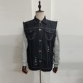 thumbnail image 4 of Chaleco vaquero para hombre, chaleco informal, chaleco vaquero, cómodo y de buen material., 4 of 5