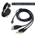 thumbnail image 2 of For Arctis 3/5/7/Pro Gaming Earphone Headset Headphone Audio Cable Splitter, 2 of 9