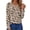 Apricot-Floral, variant on Henley Long Sleeve Shirts for Women Casual V Neck Fall Tops Dressy Work Blouses
