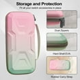 thumbnail image 2 of Étui de Transport pour Nintendo Switch 2 (2025), Conception de Mécha Blindé, Coque Rigide et Sac de Rangement de Jeu de Voyage Portable Imperméable avec 2 Protecteurs d'Écran, Dégradé Rose-Vert, 2 of 7
