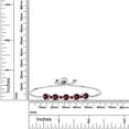 thumbnail image 2 of Gem Stone King 3.36 Ct Round Red Rhodolite Garnet 925 Sterling Silver Tennis Bracelet for Women, 2 of 3