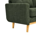 thumbnail image 5 of Green Mid-Century Loveseat - 67.7" Wide Tufted Sofa with Wooden Legs, 5 of 11
