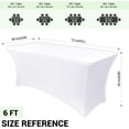 6ft Stretch Spandex Red Table Cover for Standard Folding Tables - 2 ...
