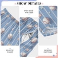 thumbnail image 4 of Wobogo Baseball Blue Stripes Long Pajama Pants Bottoms Soft Sleepwear with Pockets, 4 of 9