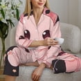 thumbnail image 6 of Picia Chibi Axolotl Sakura Fantasy Pattern Women’s Long-Sleeve Sleepwear Set - Soft 2-Piece Loungewear with Pockets, Comfy PJs for Relaxing Nights-Small, 6 of 7