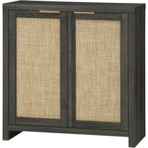 Hampstead Storage Sideboard Cabinet with Rattan Doors and Adjustable Shelves, Buffet Kitchen Cabinet Cupboard Console for Living Room