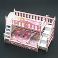 thumbnail image 6 of Hopet Doll Furniture Trundle Doll Bunk Bed with Bedding, Ladder, Pink, 22cm x 11.5cm x 14cm, 6 of 7