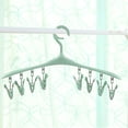 thumbnail image 2 of Billuyoard Percha de plástico para ropa, percha para abrigos, almacenamiento de ropa, percha de secado con 8 Clips Almacenamiento y organización del hogar Billuyoard HA022750-00, 2 of 6