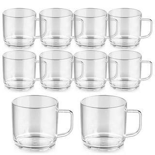 Clear Coffee Mugs set of 2, Unbreakable, Microwave, Freezer, Top-Rack  Dishwasher Safe, 12 oz Plastic…See more Clear Coffee Mugs set of 2,  Unbreakable