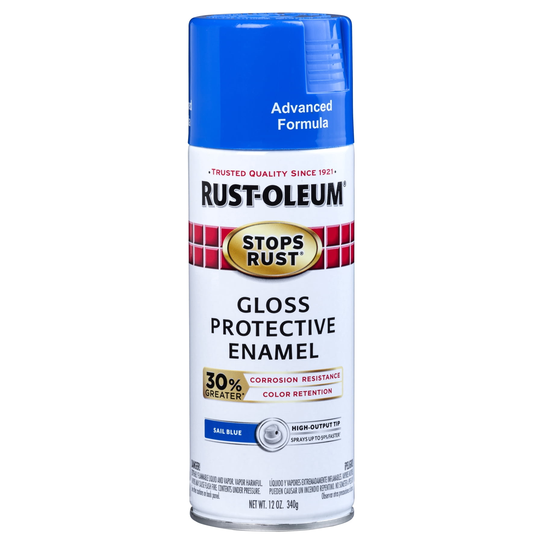Rust-Oleum Stops Rust Advanced Gloss Sail Blue Protective Enamel Spray Paint, 12 oz