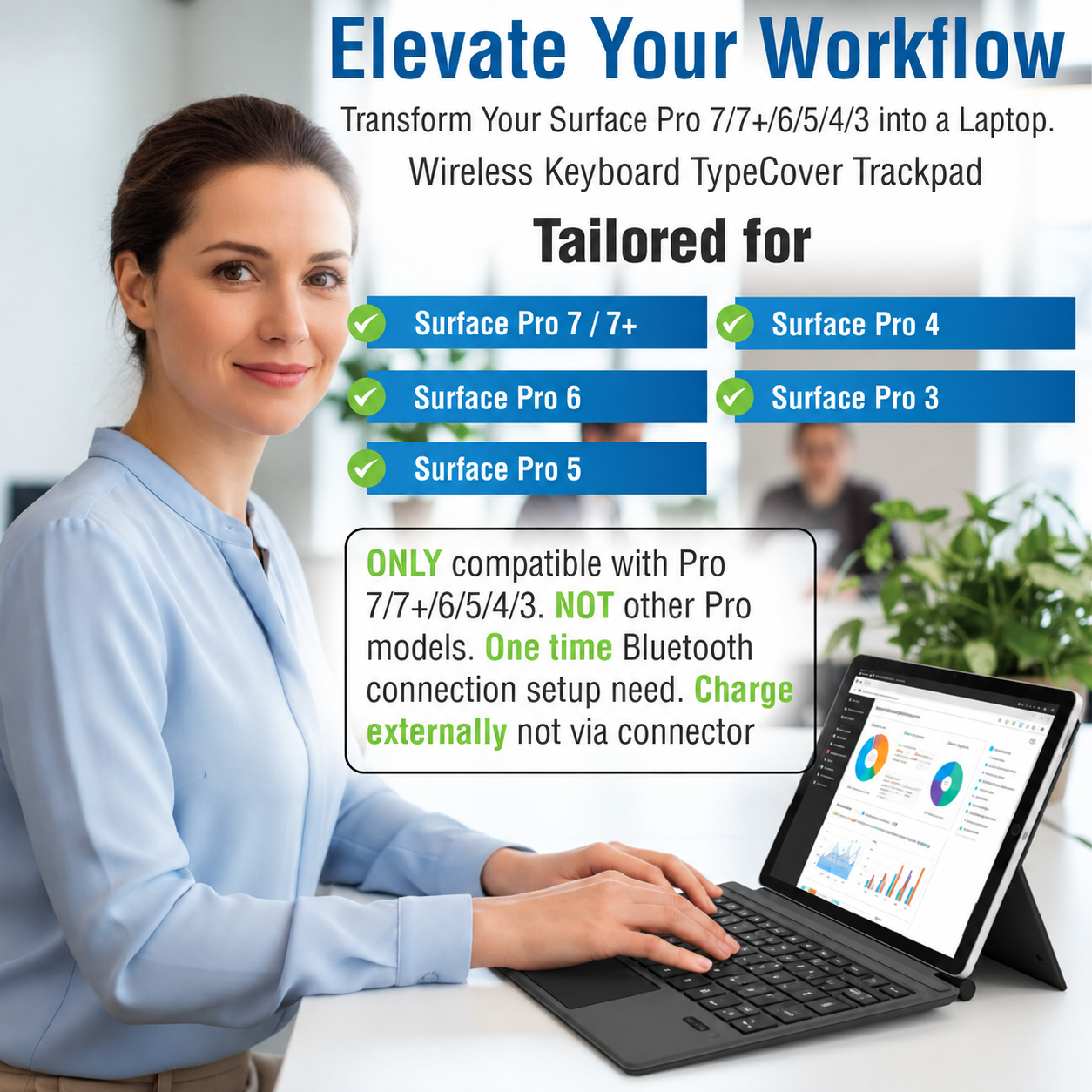 PerfectESell Surface Pro Keyboard Cover with Trackpad photo 2