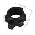 thumbnail image 2 of CRAFTHROU barbell fixing fitting Dumbbell Bar Nut Black PE Weight Training 4 Pcs, 2 of 8