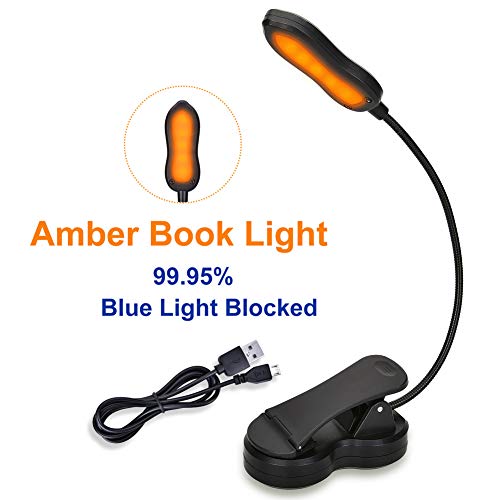 amber book light rechargeable