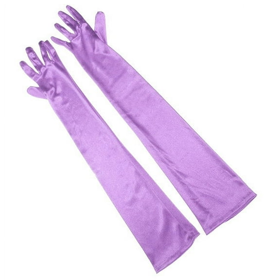 NAMZI matte satin opera gloves length 53 cm (light purple)