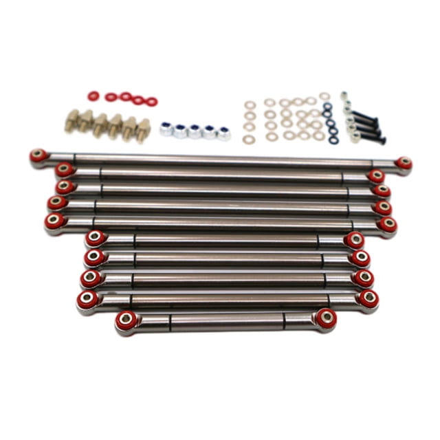 maskred Metal Steering Pull Rod Linkage Set For 1/12 ECX RGT 136100 Hop-ups Boost Performance With Full Set Metal Steering Pull Titanium 1Set