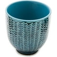 thumbnail image 2 of New England Pottery Pedestal Herringbone Planter Garden Urn Pot 5 inch Blue, 2 of 3
