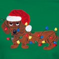 thumbnail image 3 of CafePress - Dachshund (Red) Tangled In Christmas Lights Women - Women's Traditional Fit Dark T-Shirt, 3 of 4