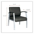 thumbnail image 2 of Alera metaLounge Series Mid-Back Guest Chair, 24.6" x 26.96" x 33.46", Black, Silver Base, 2 of 9