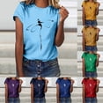 thumbnail image 4 of WEIWEN Womens Summer Tops 2026 Trendy Boho Dragonfly Graphic Tees for Women Casual Going Out T Shirts Basic Workout Short Sleeve Tshirts Women's Clothing Light Yellow, L, 4 of 5