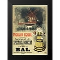 thumbnail image 2 of Vintage Apple Collection 14x18 Black Modern Framed Museum Art Print Titled - Moulin Rouge Bal Roedel, 2 of 5