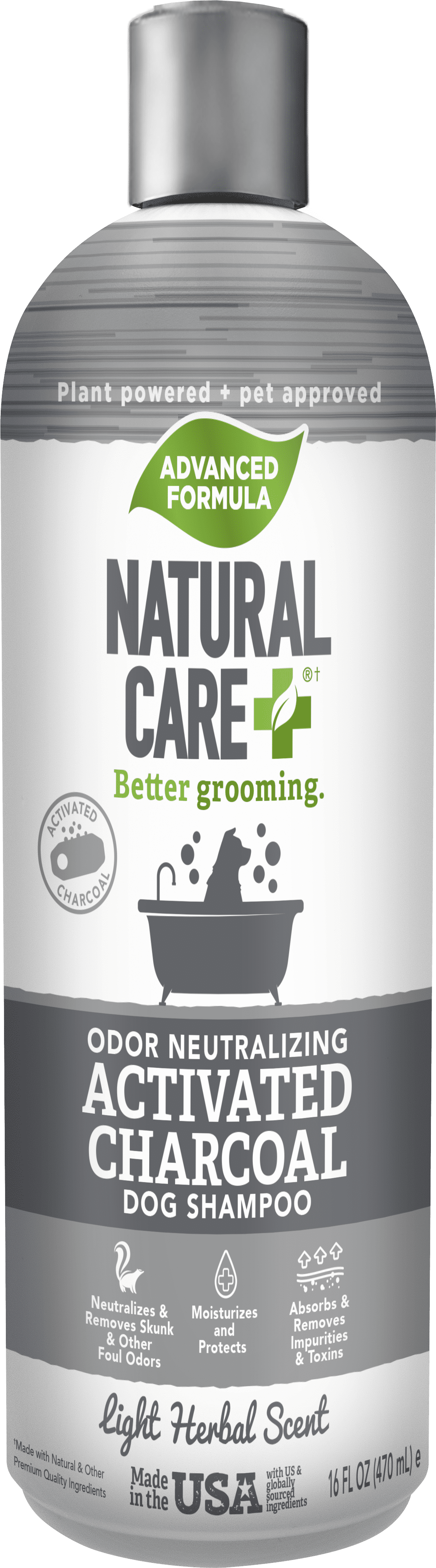 Natural Care Oder Neutralizing Activated Charcoal Shampoo for Dogs, 16 Ounces
