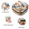 thumbnail image 3 of Starfish Sanitary Napkin Bag Period Purse Small Storage Bag Pouch Case Travel Organizer Zipper Pouch 4.7x6.6x6.6 in Velvet Oxford Cloth Sponge Fabric Storage Bag for Sanitary Napkins, 3 of 6
