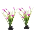 thumbnail image 5 of 2 Pcs Sashimi Plate Decoration Saucers Plants Faux Flowers Purple, 5 of 8