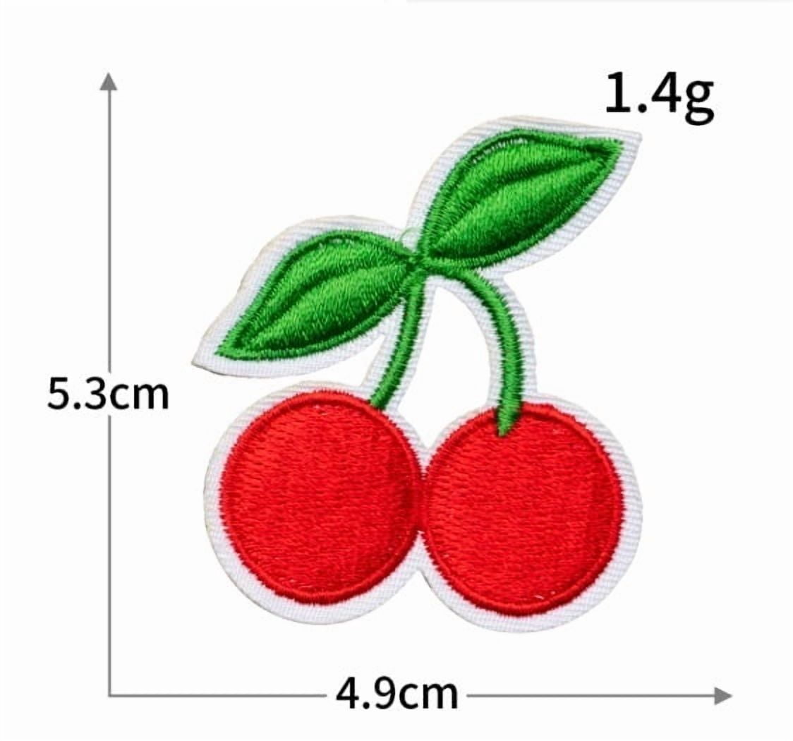 1 set of fruit series cherry apple cloth stickers decorative accessories cute children cartoon embroidery patches jewelry patches electric embroidery