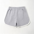 thumbnail image 3 of DORKASM Kids Athletic Casual Shorts: Elastic Waist Trim Summer Bottoms Gray 160, 3 of 4