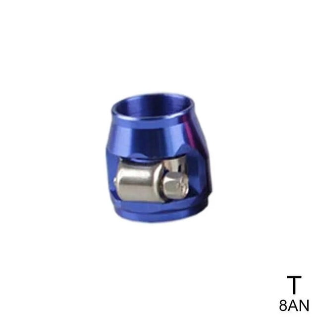 Hose Clamp AN4 AN6 AN8 AN10 Fuel Line Clip Oil Water Pipe Hose Fittings Finisher Clamps Hex Finishers~2224