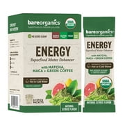 BareOrganics Energy Blend Superfood Water Mix Packets, 12 Ct