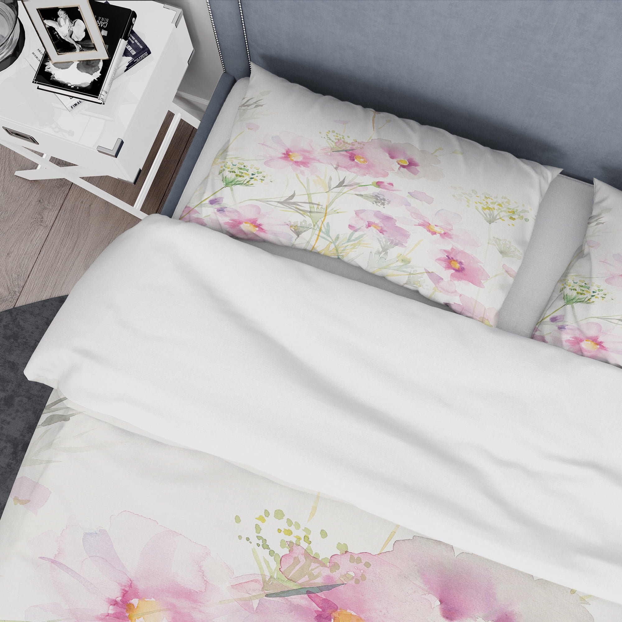 Designart 'Shabby Flower IV' Shabby Duvet Cover Set