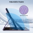 thumbnail image 6 of GSFY Case Compatible with iPad Air 11 inch (M3/M2-2025/2024), iPad Air 10.9 inch 5th Gen 2022 & 4th Gen 2020, PU Leather Magnetic Closure Folio Stand Cover Multiple Viewing Angles, Puprle Bloom, 6 of 8
