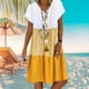 thumbnail image 5 of Falda a rayas de estilo informal con estampado digital suelto para mujer (XL) Ndcxsfigh libre de BPA, 5 of 9