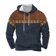 thumbnail image 1 of Sudadera con capucha para hombre, moda, bolsillos, manga larga, estilo étnico, estampado vintage, sudadera con capucha, blusa de poliéster para hombre, 1 of 4