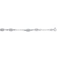 thumbnail image 1 of 14k White Gold 10 Inch Shiny Textured Filigree Fancy Anklet With Spring Ring Clasp Jewelry Gifts for Women, 1 of 3