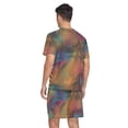 thumbnail image 2 of joogoo Men's Pajama Set Graffiti Pattern V-Neck Pj Shorts Set 2 Piece Loungewear Sleepwear M, 2 of 7