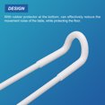 thumbnail image 4 of Unique Bargains Folding Table Legs, 4 Pack 32cm(12.6') Metal Foldable Coffee Table Legs, White, 4 of 6