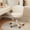 White, variant on WXJHL Home Office Chair with Wheels PU Leather Swivel Drafting Chair with Back Rolling Round Stool Height Adjustable Work Task Vanity Salon Spa Stool Chair ( 13.8 * 2 * 9.9)
