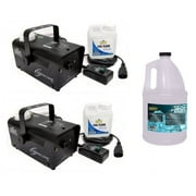 (2) CHAUVET Hurricane H700 Fog/Smoke Pro Machines H-700 + 1 Gallon FJU Fog Fluid