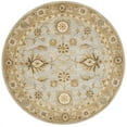 thumbnail image 4 of SAFAVIEH Antiquity Ingram Traditional Bordered Wool Area Rug, Light Blue/Sage, 5' x 8', 4 of 10