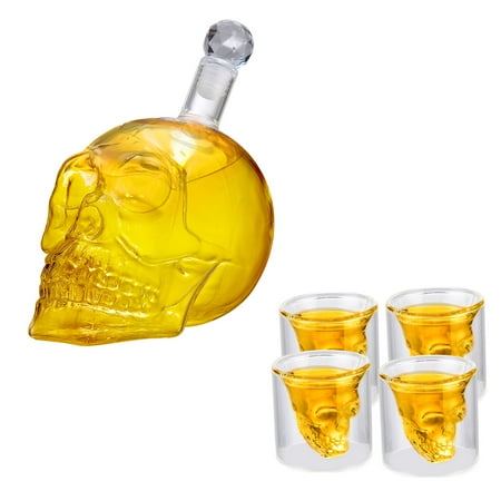 

3D Skull Wine Glass Cup Creative Transparent Halloween Birthday Gifts Father S Day Party Home Bars Decor Spooky Skull Wine Bottle