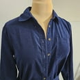 thumbnail image 2 of Lands' End Women's Corduroy Button Front Dress Long Sleeve Cotton L, 2 of 4