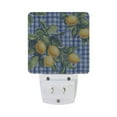 thumbnail image 5 of Yayeee LED Plug in Night Light for The Home with Auto Dusk to Dawn Light Sensors, 2 Pack, Green Lemon Plaid, 5 of 6