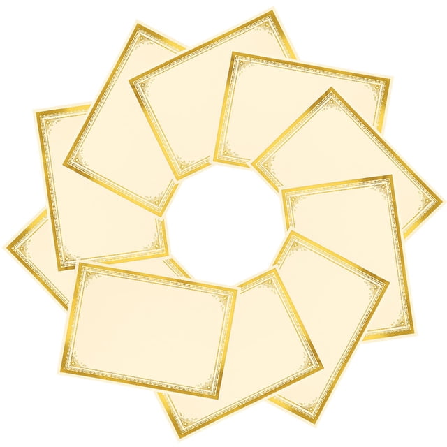 OULII 35 Pcs Papier de Certificat de Récompense Doré Expérience d'Écriture Fluide pour Collation des Grades