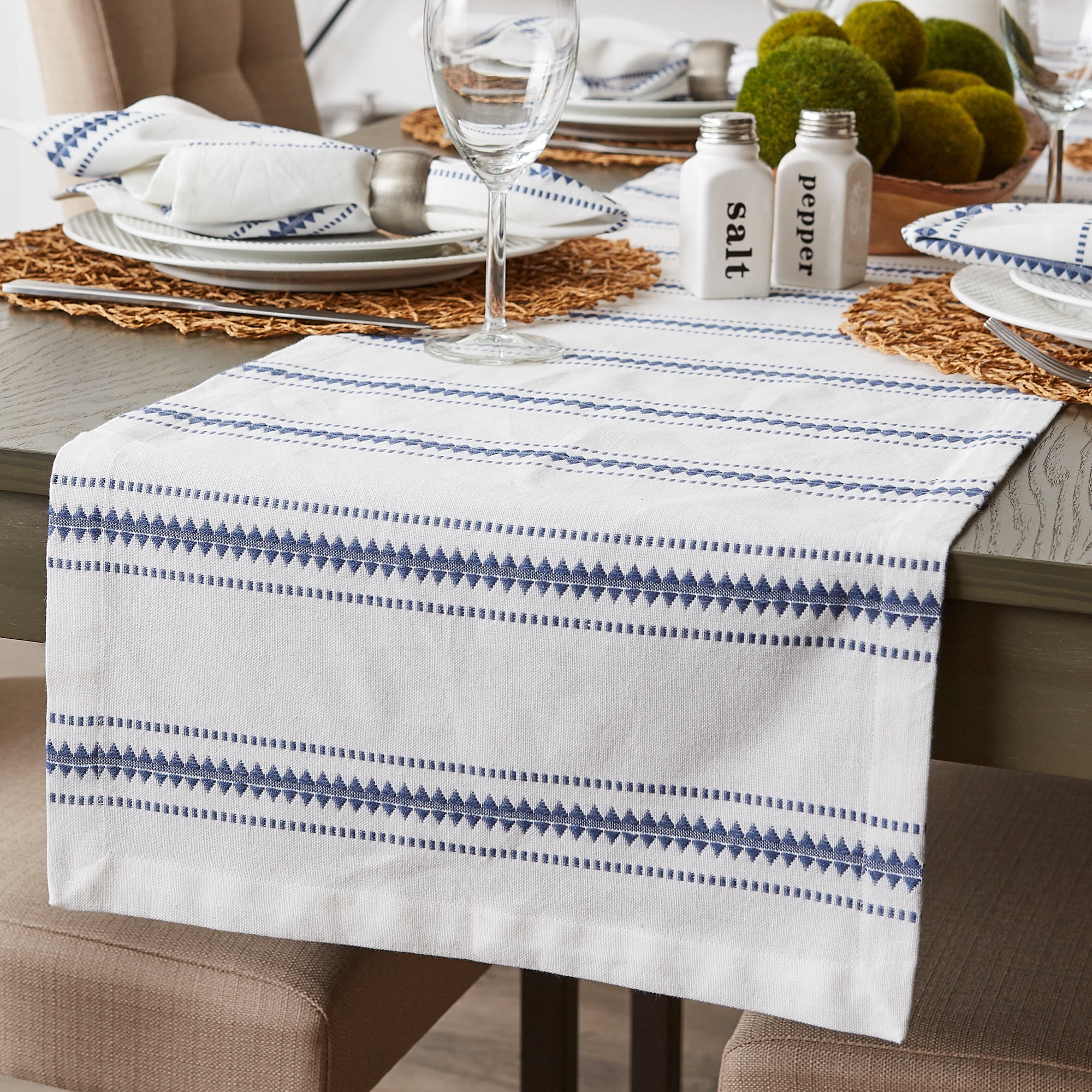 DII Dobby Stripe 14x72" Table Runner