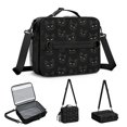 thumbnail image 5 of Black Cat Black Pattern Insulated Lunch Bag with Shoulder Strap and Bottle Holder,Bento School Lunch Bag Box,11x9.5x3.5 Inches, 5 of 5